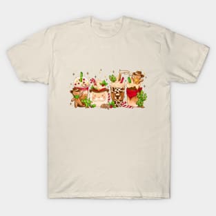 Howdy Santa Latte | Christmas Coffee Lover Design T-Shirt